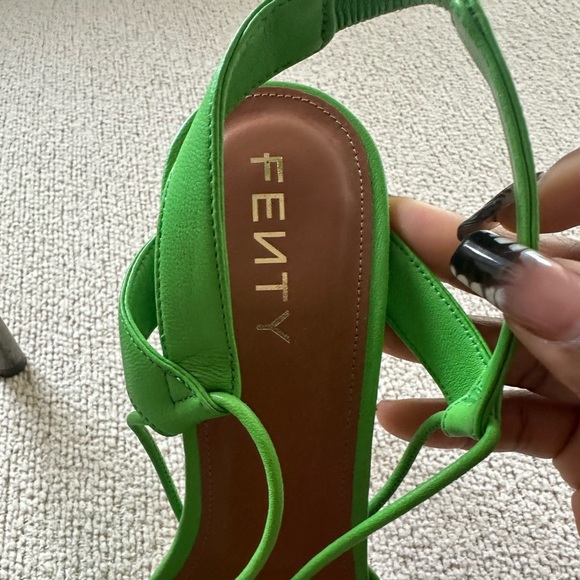 LVMH FENTY Code Word Sandals Acid Green - Picture 6 of 10